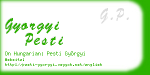 gyorgyi pesti business card